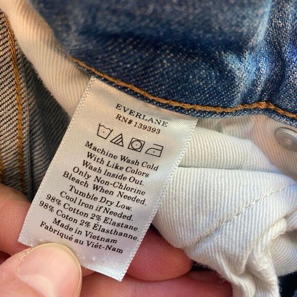 Everlane Jeans Women 26X25 Blue The Perfect High-Rise Skinny Ankle Jean - Picture 7 of 7